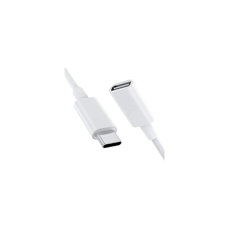 PremiumCord USB-C Prodlužovací kabel (USB 3.2 generation 1), C/male - C/female, bílý, 2m
