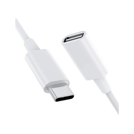 PremiumCord USB-C Prodlužovací kabel (USB 3.2 generation 1), C/male - C/female, bílý, 2m