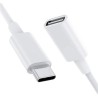 PremiumCord USB-C Prodlužovací kabel (USB 3.2 generation 1), C/male - C/female, bílý, 2m