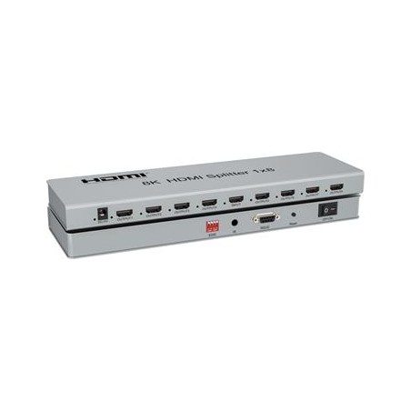PremiumCord HDMI 2.1 splitter 1-8 portů, 8K@60Hz, 4K@120Hz, 1080p, HDR