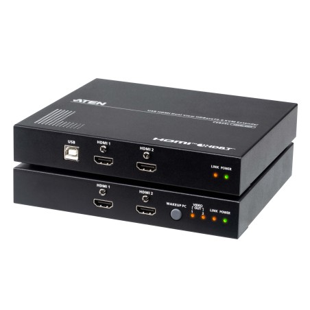 ATEN Extender PC-konzole HDMI Dual View na 100m@4K, HDBaseT 2.0, USB + RS232, audio