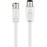 Redukční kabel SAT/anténa ( 70 dB), dvojitě stíněný, F male antenní IEC male 1,5m