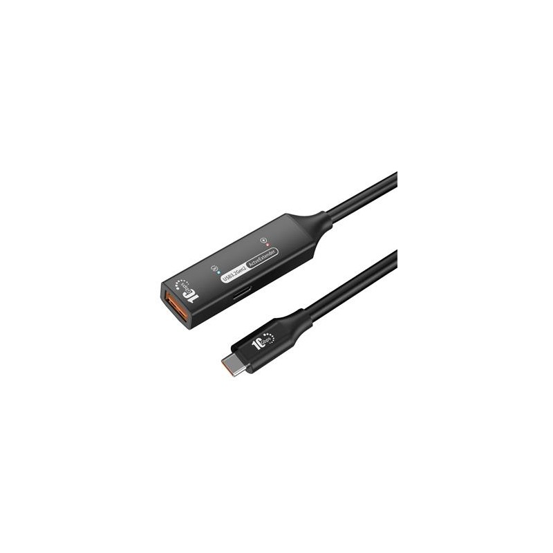 PremiumCord USB 3.2 Gen 2 repeater a prodlužovací kabel C-Male-A-Female, 10Gbps Aluminium 10m