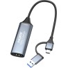 PremiumCord 4K@60Hz HDMI capture/grabber pro záznam Video/Audio signálu do počítače s konektorem USB3.0 a USB-C