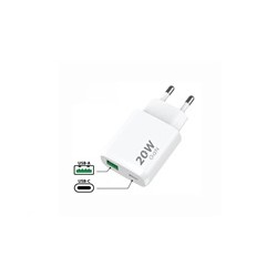 WG - Síťová nabíječka 2x USB, 1x USB-C PD 20W + 1x USB-A QC3.0 18W, white