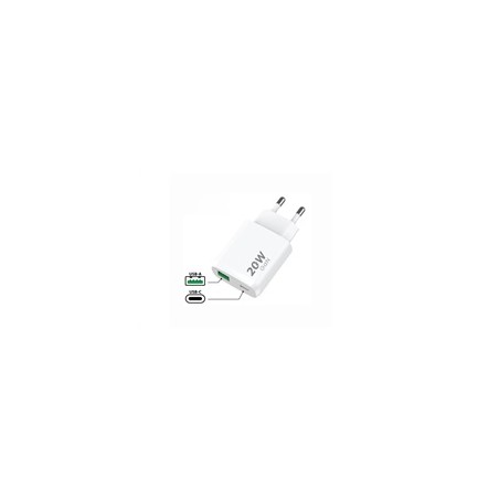 WG - Síťová nabíječka 2x USB, 1x USB-C PD 20W + 1x USB-A QC3.0 18W, white