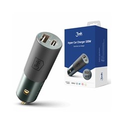 3mk nabíječka do auta - Hyper Car Charger 100W, 1x USB + 1x USB-C (PD)