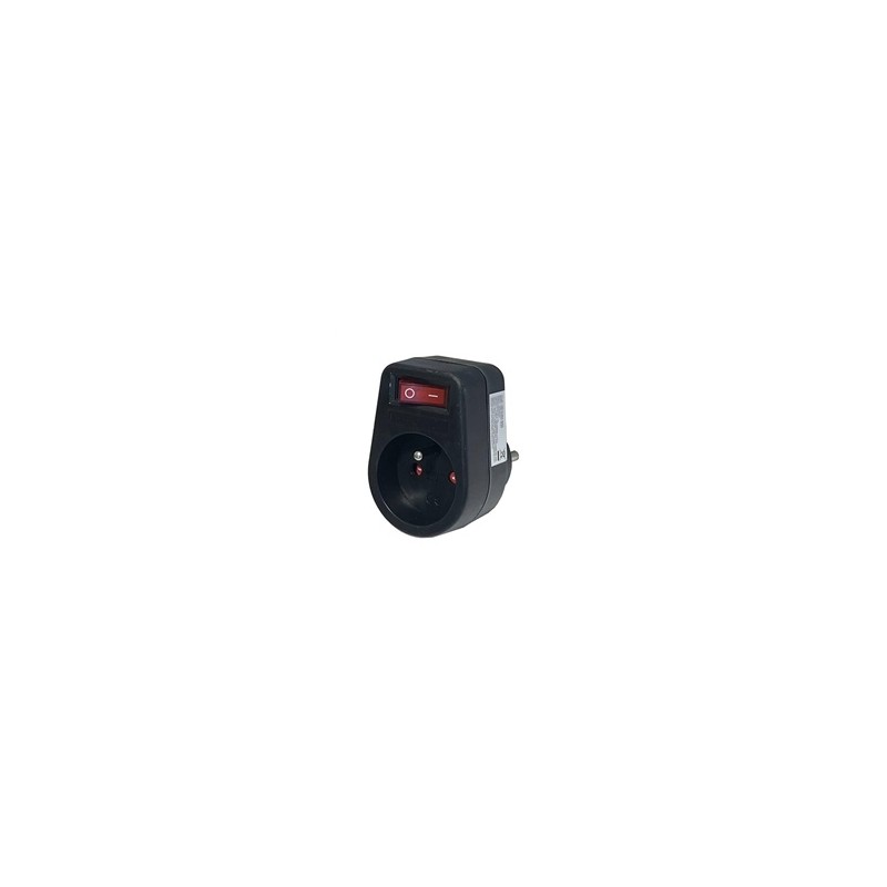 Konnoc DX-FZBK-01/01A rozbočka 1x zásuvka s vypínačem černá