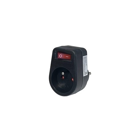 Konnoc DX-FZBK-01/01A rozbočka 1x zásuvka s vypínačem černá