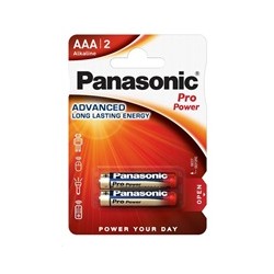 PANASONIC Alkalické baterie Pro Power LR03PPG/2BP AAA 1,5V (Blistr 2ks)