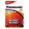 PANASONIC Alkalické baterie Pro Power LR03PPG/2BP AAA 1,5V (Blistr 2ks)