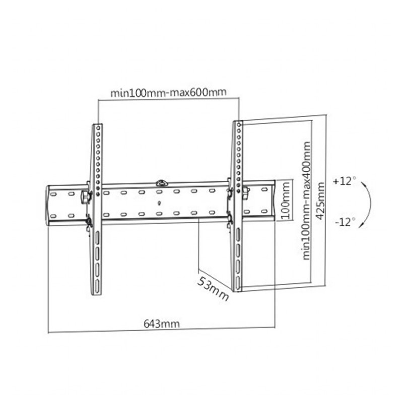 GEMBIRD Držák TV WM-70T-02, 37"-70" (40kg), náklopný