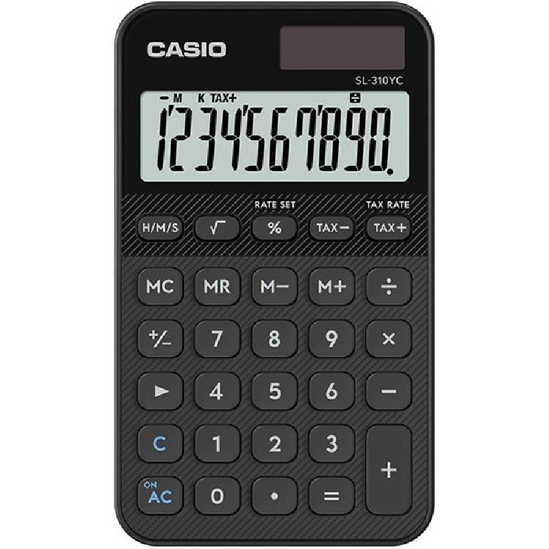 Casio Kalkulačka SL 310 YC BK, černá, desetimístná, duální napájení