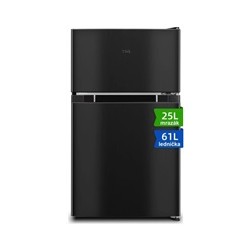CHiQ kombi, mrazák nahoře, 86l (L 61l, M 25l), LowFrost, tm. metal. + 12 let záruka na kompresor (bez registrace)