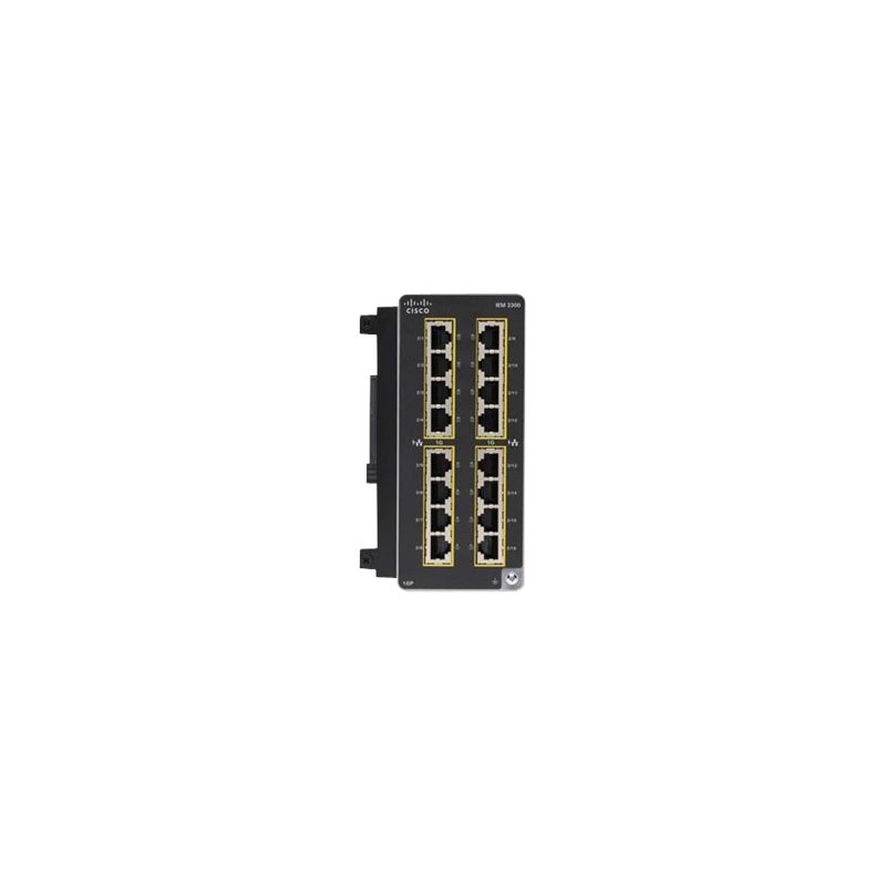 Catalyst IE3300 with 16 GE PoE/PoE+ Copper, Expansion Module