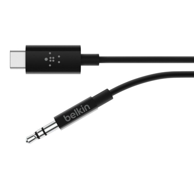 Belkin Rockstar Charging Adapt/3.5MM Audio USB-C. 0.9M Black