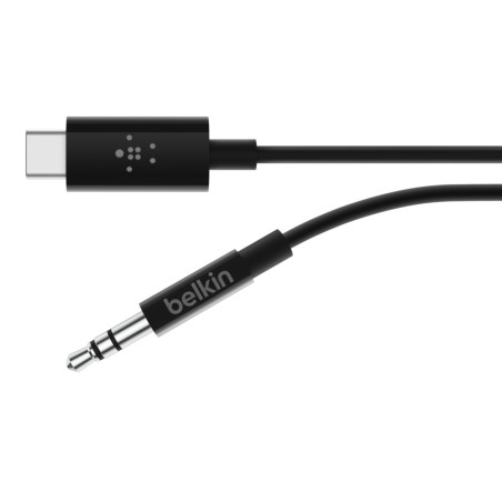 Belkin Rockstar Charging Adapt/3.5MM Audio USB-C. 0.9M Black