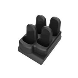 Zebra CS6080 Cordless: 4-Slot Device Cradle Adapter Cup, INDUCTIVE, Midnight Black