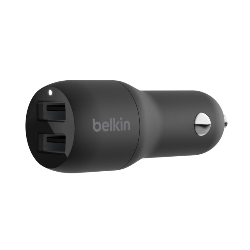 Belkin Car Charger/Dual USB-A 24W Black