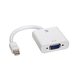 V7 Mini DP TO VGA Adapter White/Mini DP TO VGA Adptr 1080P FHD