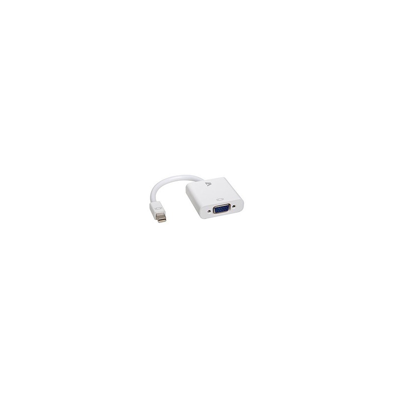 V7 Mini DP TO VGA Adapter White/Mini DP TO VGA Adptr 1080P FHD
