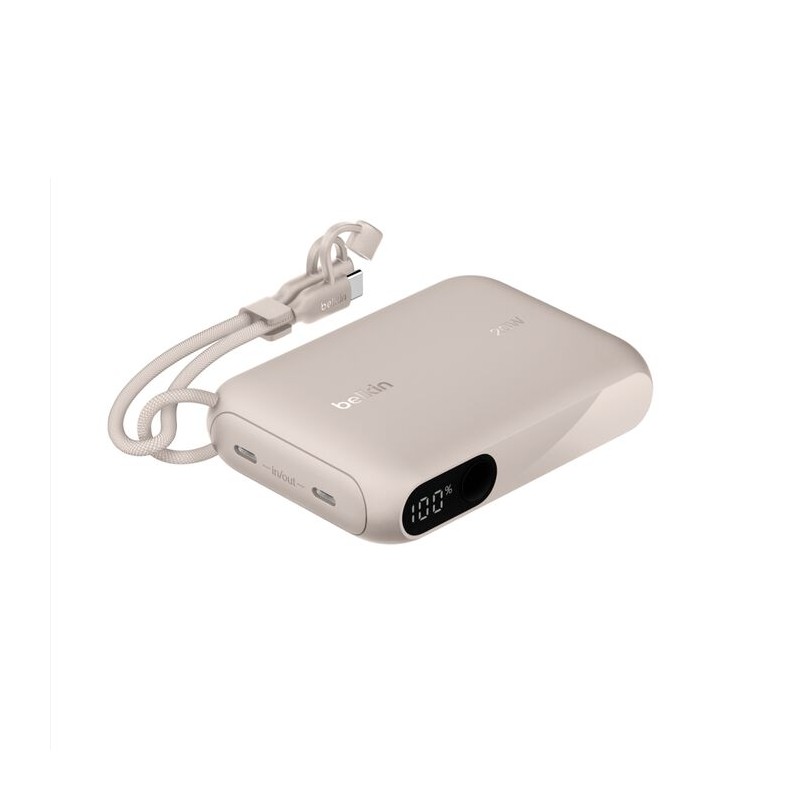 Belkin Boostcharge Power Delivery Powe/Mit Display 10.000MAH 20 W Sand