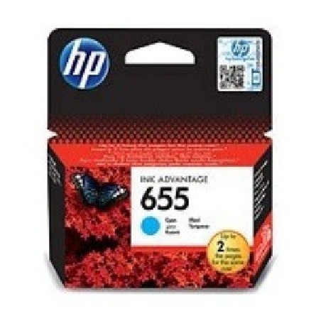 HP 655 Cyan Ink Cart, CZ110AE (600 pages)
