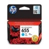 HP 655 Cyan Ink Cart, CZ110AE (600 pages)