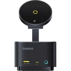 Baseus Nabíjecí stanice MagPro 7v1 s bezdrátovým nabíjením 15W cosmic black