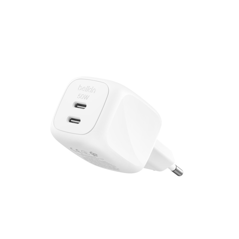 Belkin Boostcharge 50W Dual USB-C LADE/Power Delivery Und PPS WEI