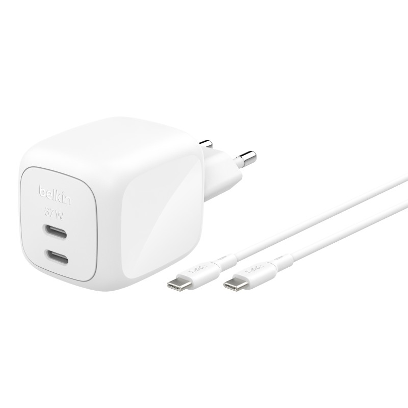 Belkin Boostcharge 67W Dual USB-C LADE/Power Delivery Und PPS INKL. 2M