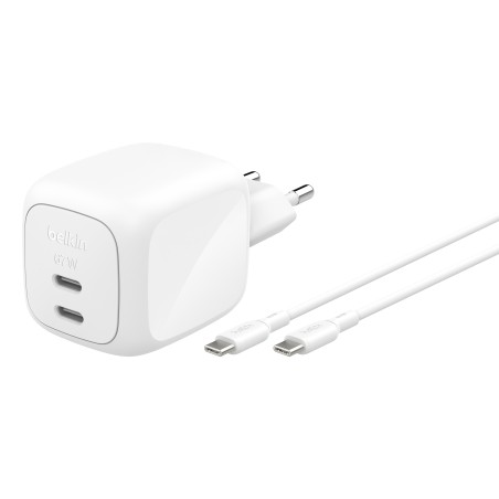 Belkin Boostcharge 67W Dual USB-C LADE/Power Delivery Und PPS INKL. 2M