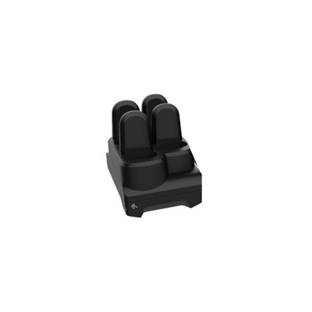 Zebra CS6080 Cordless: 4-Slot Device ShareCradle, INDUCTIVE, Midnight Black. Includes Power Supply And DC Line Cord.