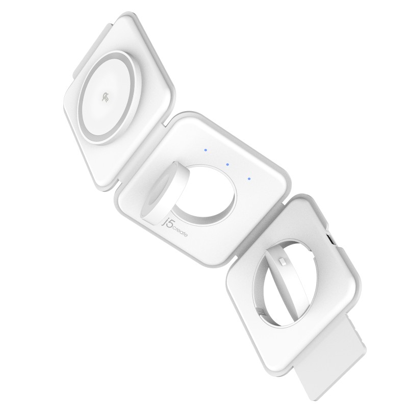 J5Create QI2 3-IN-1 Magnetic Travel/Wireless Charging Station