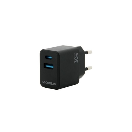 Mobilis Wall Charger - 30W - 1 USB A +/1 USB C - GaN