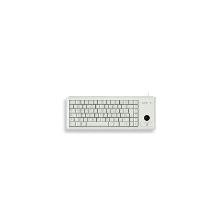 KEYBOARD USB GER MX-GOLD/SLIMLINE LIGHT GREY W/ TRACKBALL