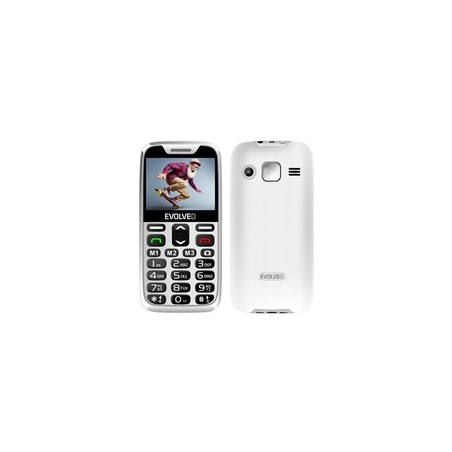 EVOLVEO EasyPhone XR, mobilní telefon pro seniory s nabíjecím stojánkem, bílá
