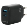 Mobilis Wall Charger - 45W - 1 USB A +/1 USB C - GaN