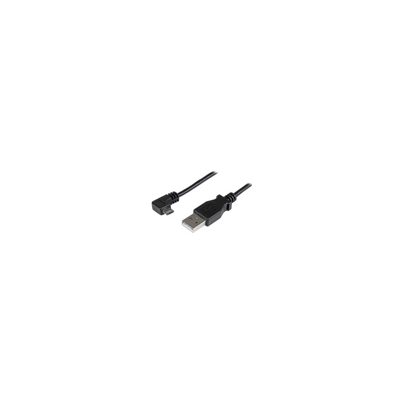 0.5M ANGLED MICRO USB CABLE/CHARGE + SYNC CABLE - 24 AWG USBAUB50CMRA