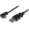 0.5M ANGLED MICRO USB CABLE/CHARGE + SYNC CABLE - 24 AWG USBAUB50CMRA