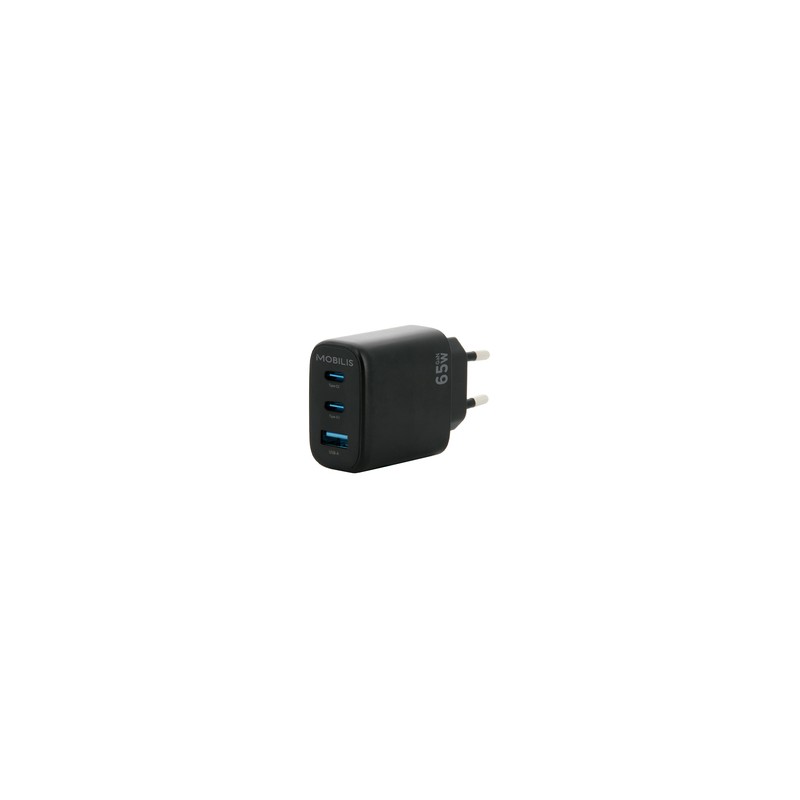 Mobilis Wall Charger - 65W - 2 USB C +/1 USB A - GaN