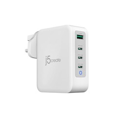 J5Create 130W GaN USB-C 4-Port Charger -/UK White Grey