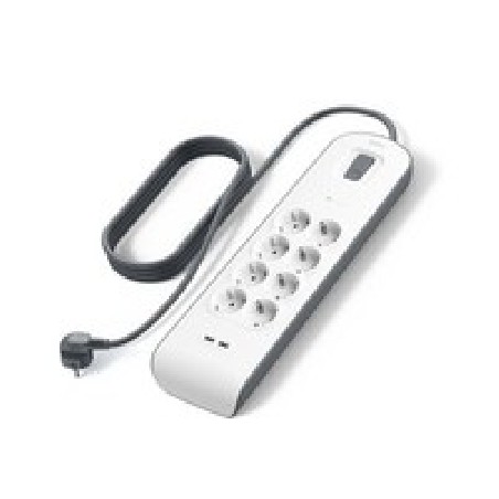 Belkin Steckdosenleiste Mit Ueberspann/8-FACH 2X USB-A 2 Meter Netzkabe