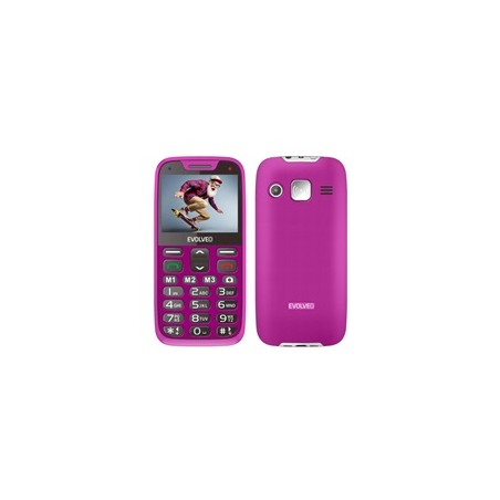EVOLVEO EasyPhone XR, mobilní telefon pro seniory s nabíjecím stojánkem, růžová