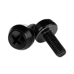 Startech 100 PKG M6 Mounting Screws/M6X12MM Screws Black