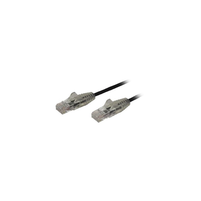 Startech CAT6 Cable - 2.5 M - Black/Snagless - 28 AWG Copper Wire