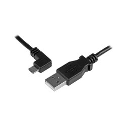 0.5M ANGLED MICRO USB CABLE/CHARGE + SYNC CABLE - 24 AWG USBAUB50CMLA