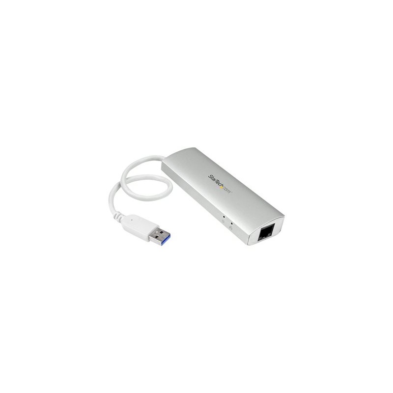 3PT PORTABLE USB 3.0 HUB + GBE/IN