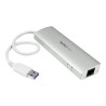 3PT PORTABLE USB 3.0 HUB + GBE/IN