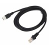 Cable, USB, Type A, External Power, High Current, PVCW, Straight, 1.2M, Black (for use with WLC4X90 Wireless Charging Base